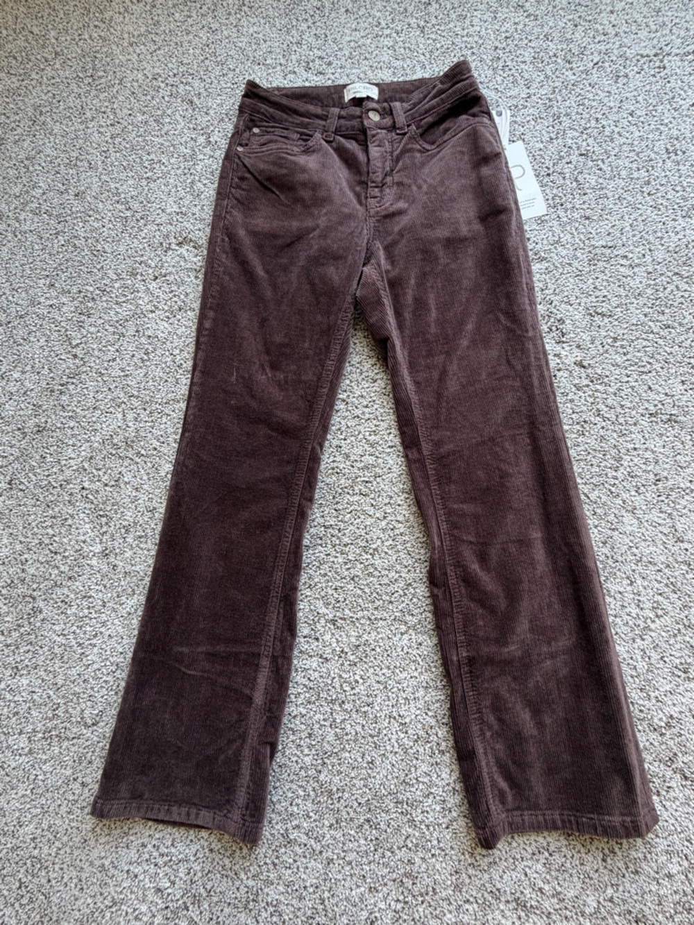 Pilcro The Yaya Corduroy Pants Brown Size 26 Mid Rise Straight Leg Anthropologie